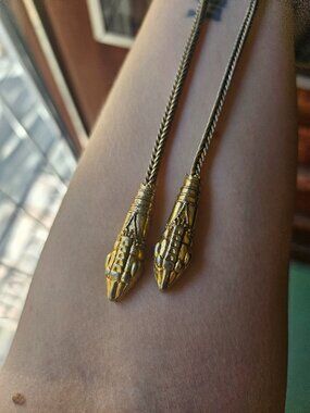 Vermeil Snake Lariat Necklace